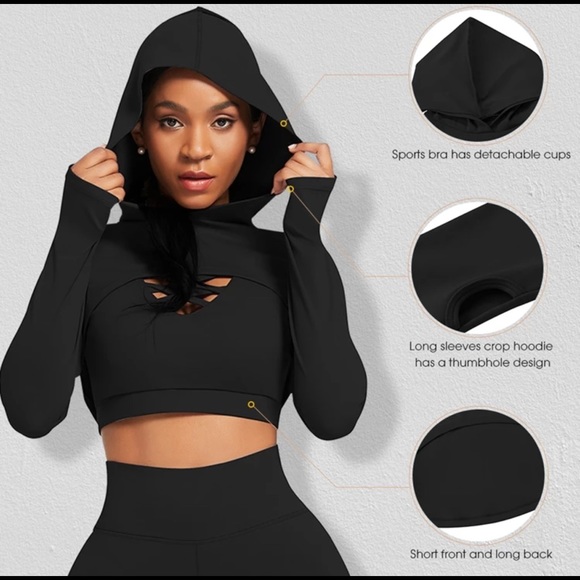 3 PCS ACTIVEWEAR SET (black) - Picture 1 of 7